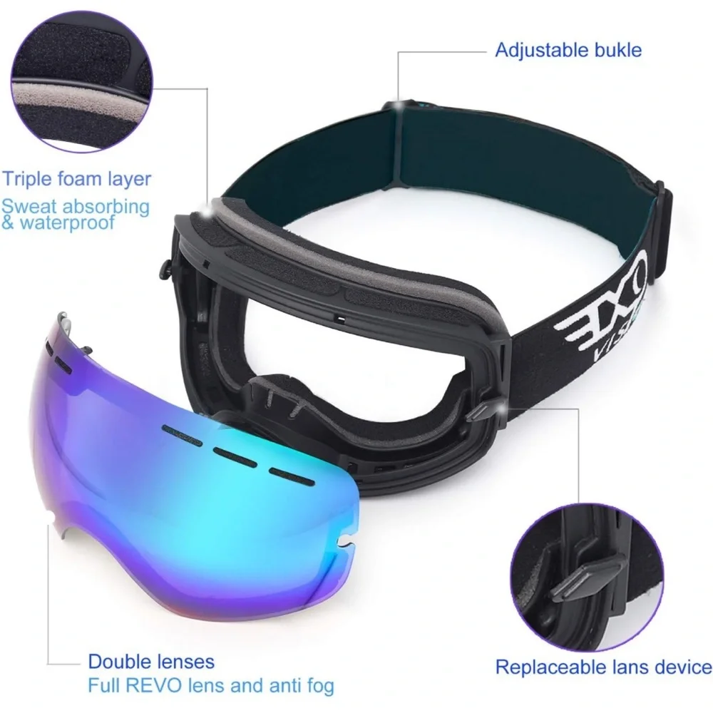 Anti-fog Snowboard Ski Goggles Women